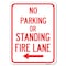 Signmission No Parking or Standing Fire Lane With Left Arrow Rust Proof Parking, A-1824-23683 A-1824-23683 - alternate 1